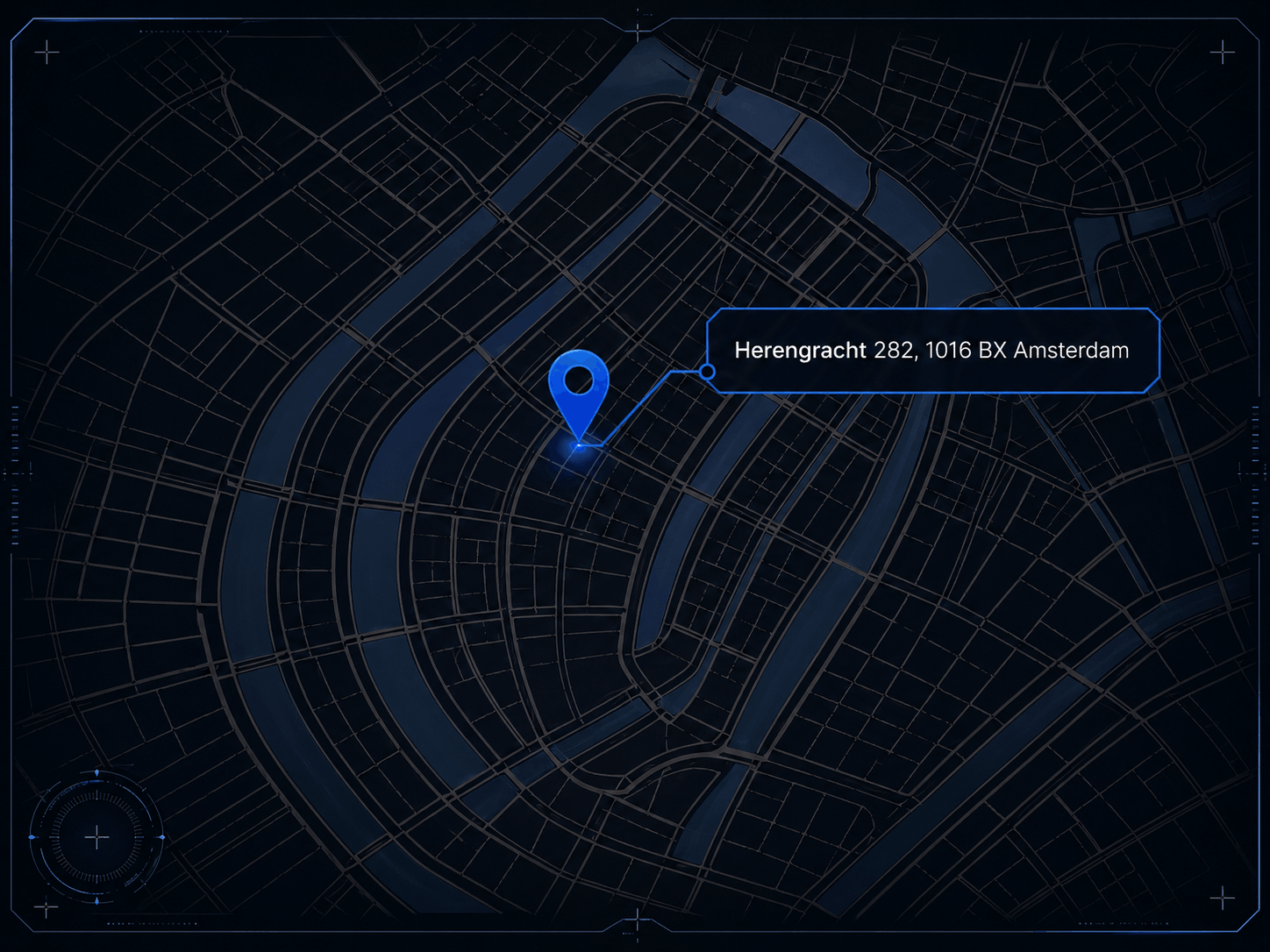 Карта с адресом Herengracht 282, 1016 BX Amsterdam, Netherlands